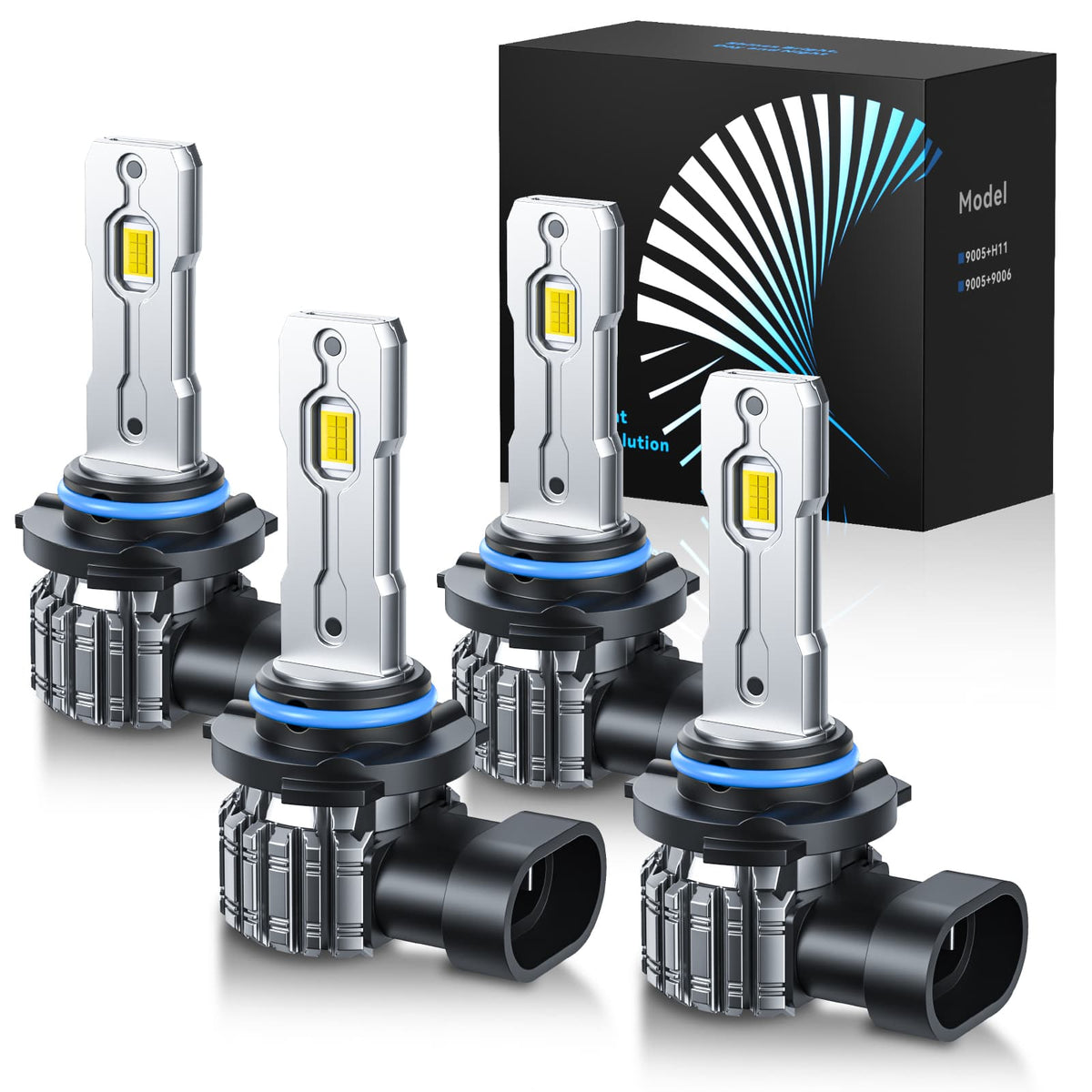 RIMTHIN 9005/HB3 9006/HB4 LED Fog Light Bulbs 6000K Cool White Pack of 4