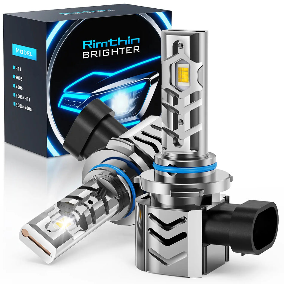 Rimthin GT2 9005/HB3 LED Headlight Bulbs 6000K Cool White 35000LM Pack of 2