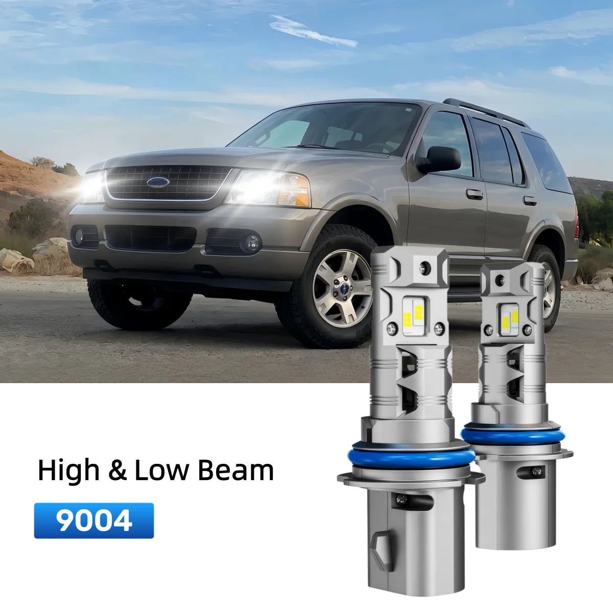 Best 9004 LED headlight bulbs replacement for 1991-1994 Ford Explorer