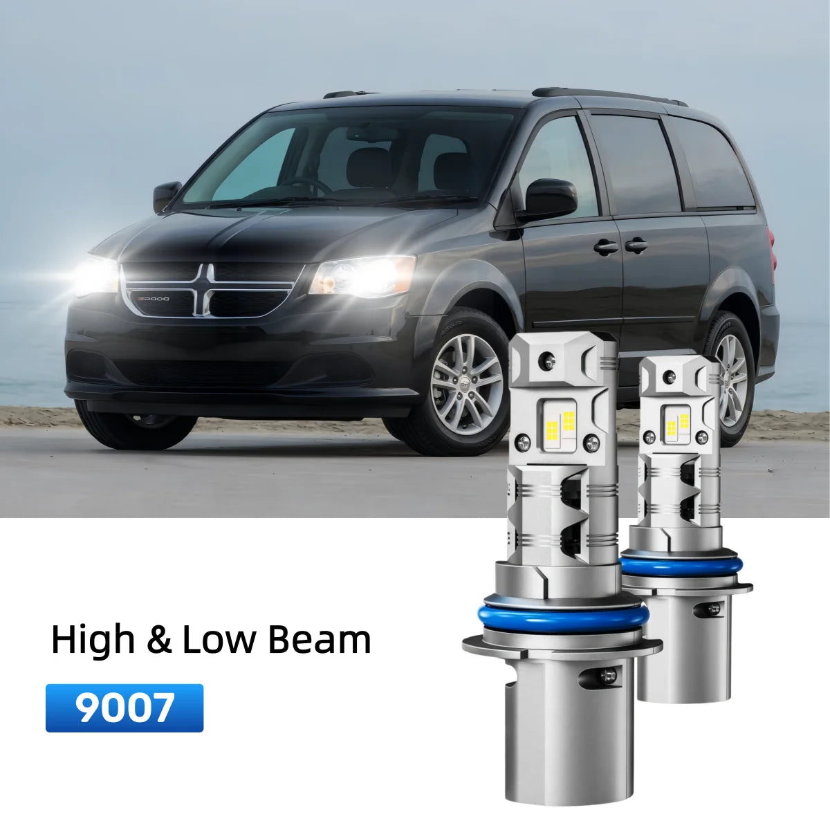 Best 9007 LED headlight bulbs replacement for 1996-2000 Dodge Grand Caravan