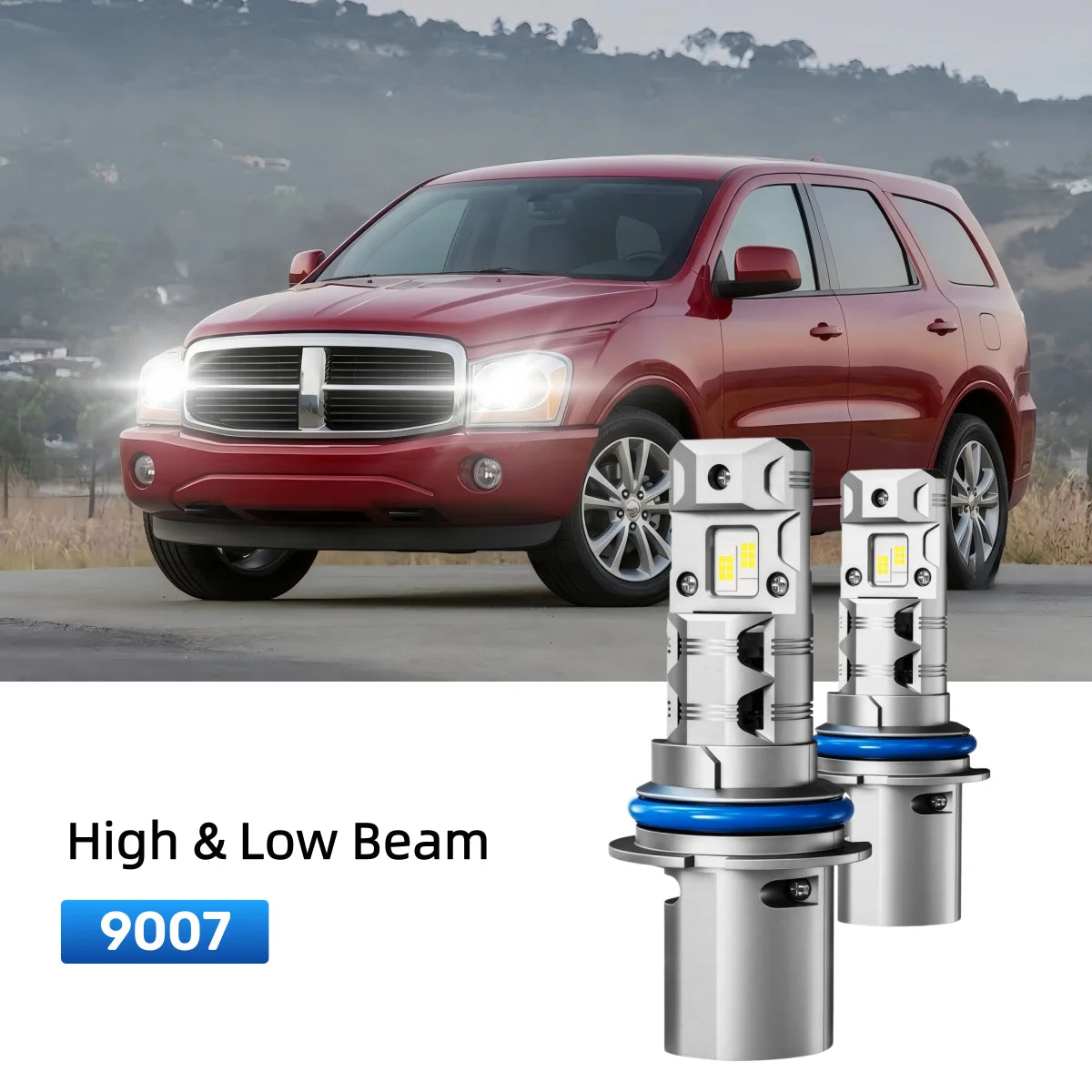 Best 9007 LED headlight bulbs replacement for 1998-2000 Dodge Durango