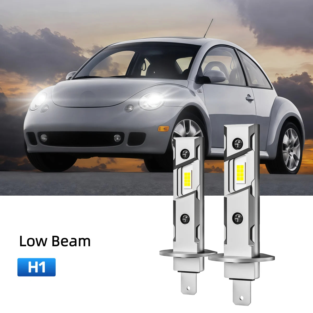 Best H1 LED low beam bulbs replacement for 1998-2002 Volkswagen Beetle