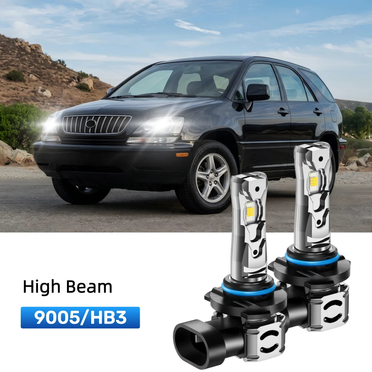 Best 9005 LED high beam bulbs replacement for 1999-2003 Lexus RX 300