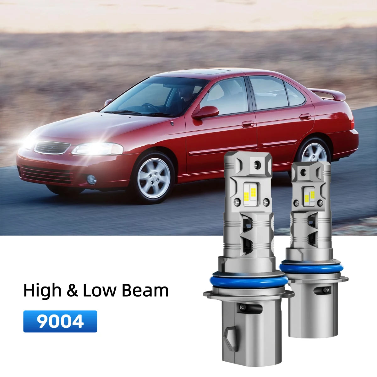 Best 9004 LED headlight bulbs replacement for 1999 Nissan Sentra