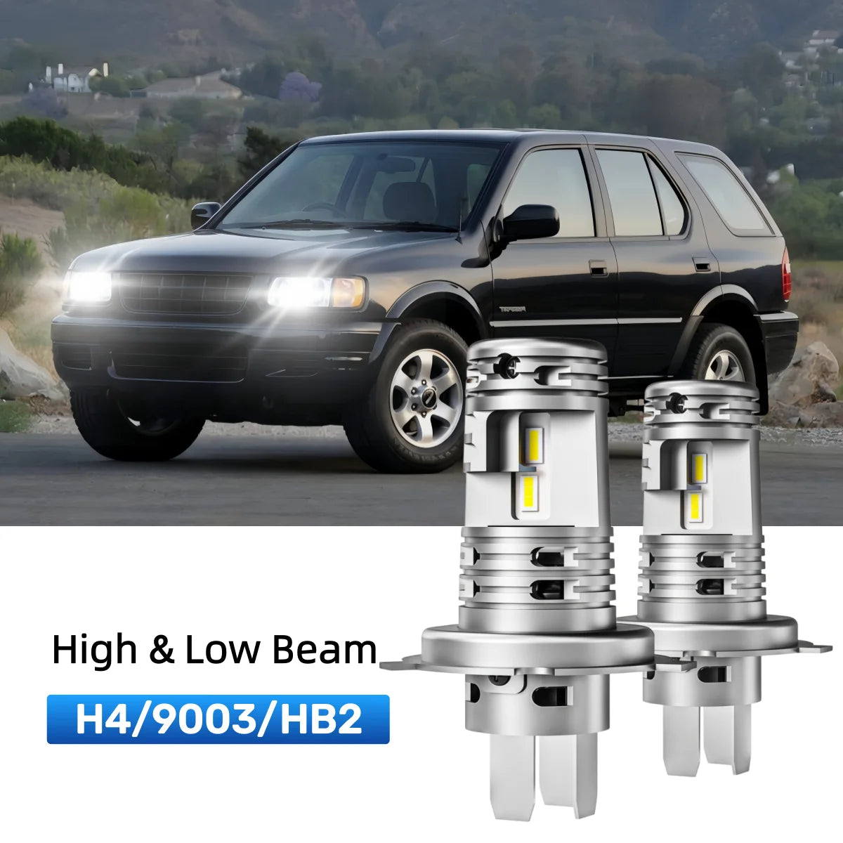 Best H4 LED headlight bulbs replacement for 2000-2002 Honda Passport