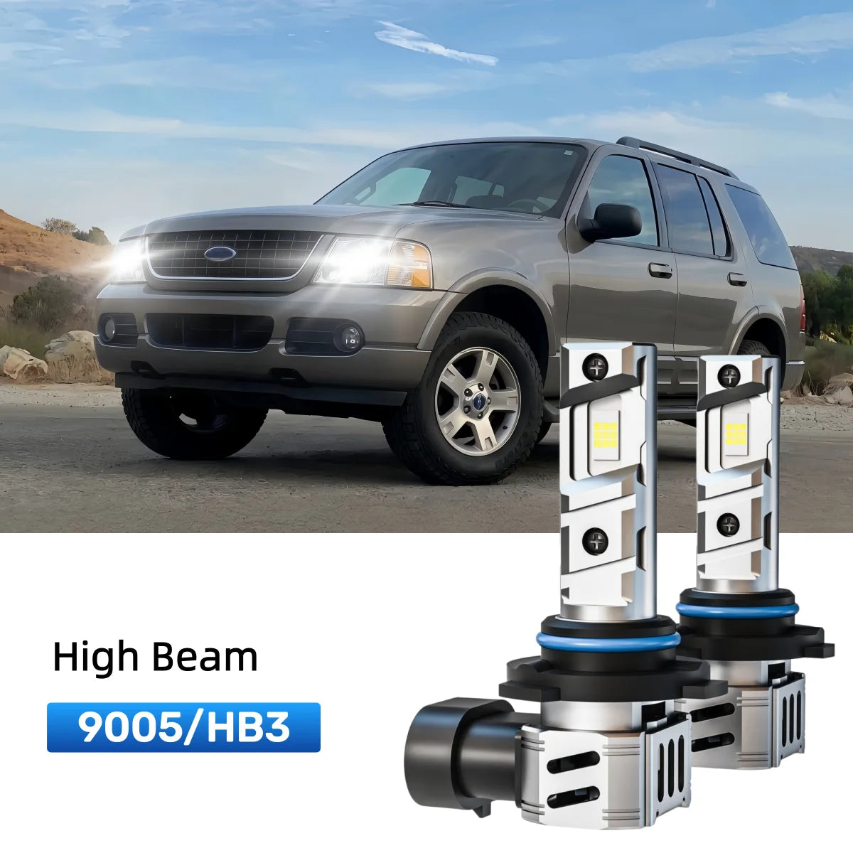 Best 9005 LED high beam bulbs replacement for 2002-2005 Ford Explorer
