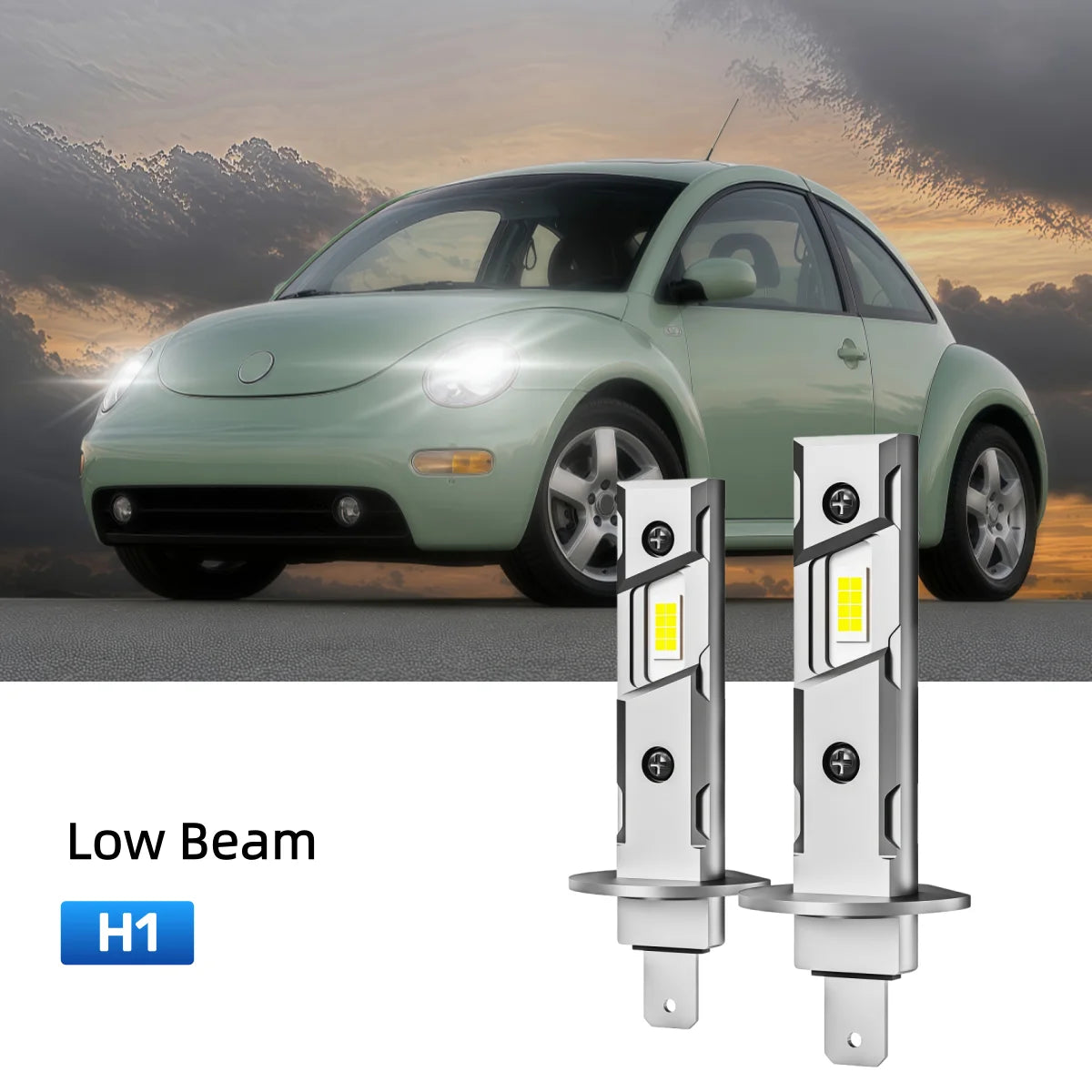 Best H1 LED low beam bulbs replacement for 2003-2005 Volkswagen Beetle