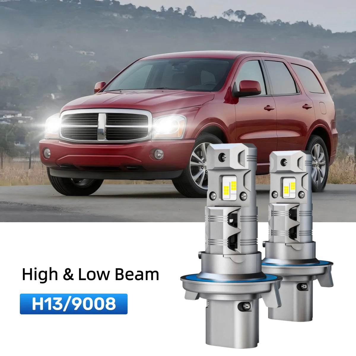 Best H13 LED headlight bulbs replacement for 2004-2006 Dodge Durango
