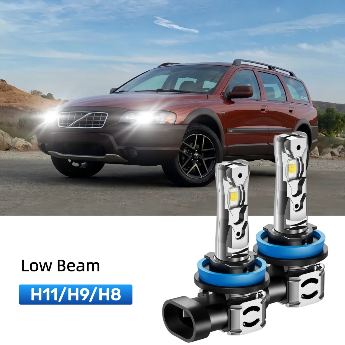 Best H11 LED low beam bulbs replacement for 2005-2006 Volvo XC70