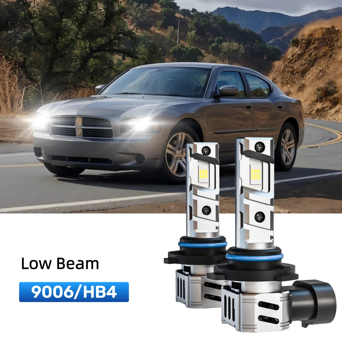 Best 9006 LED low beam bulbs replacement for 2006-2008 Dodge Charger