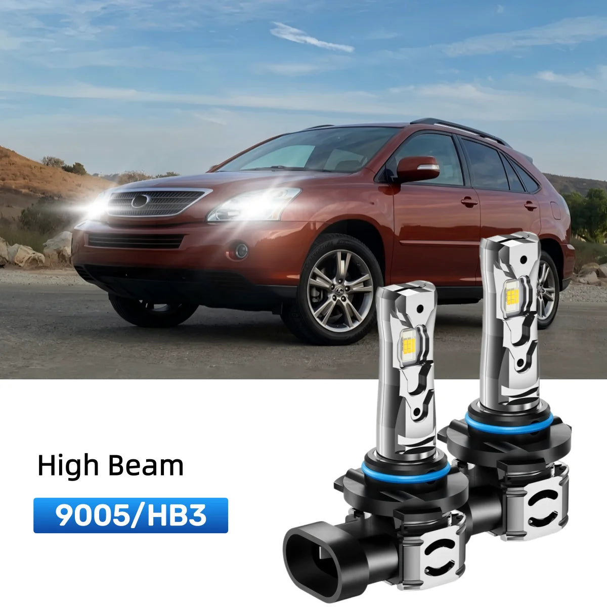Best 9005 LED high beam bulbs replacement for 2006-2008 Lexus RX 400h