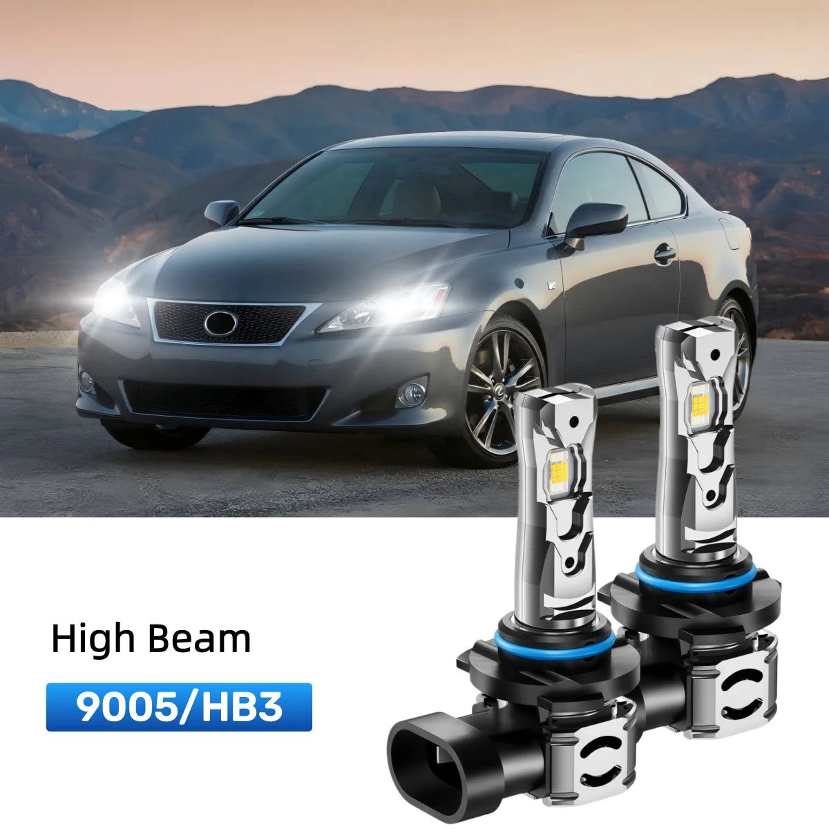 Best 9005 LED high beam bulbs replacement for 2006-2009 Lexus IS 350