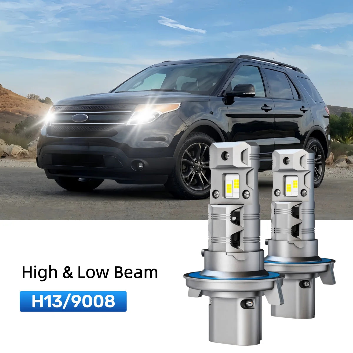 Best H13 LED headlight bulbs replacement for 2006-2010 Ford Explorer