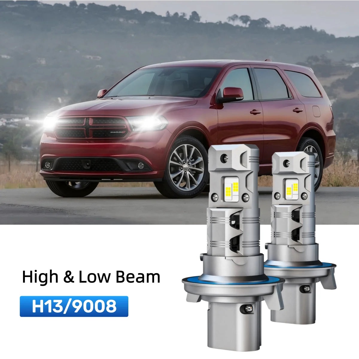 Best H13 LED headlight bulbs replacement for 2007-2009 Dodge Durango