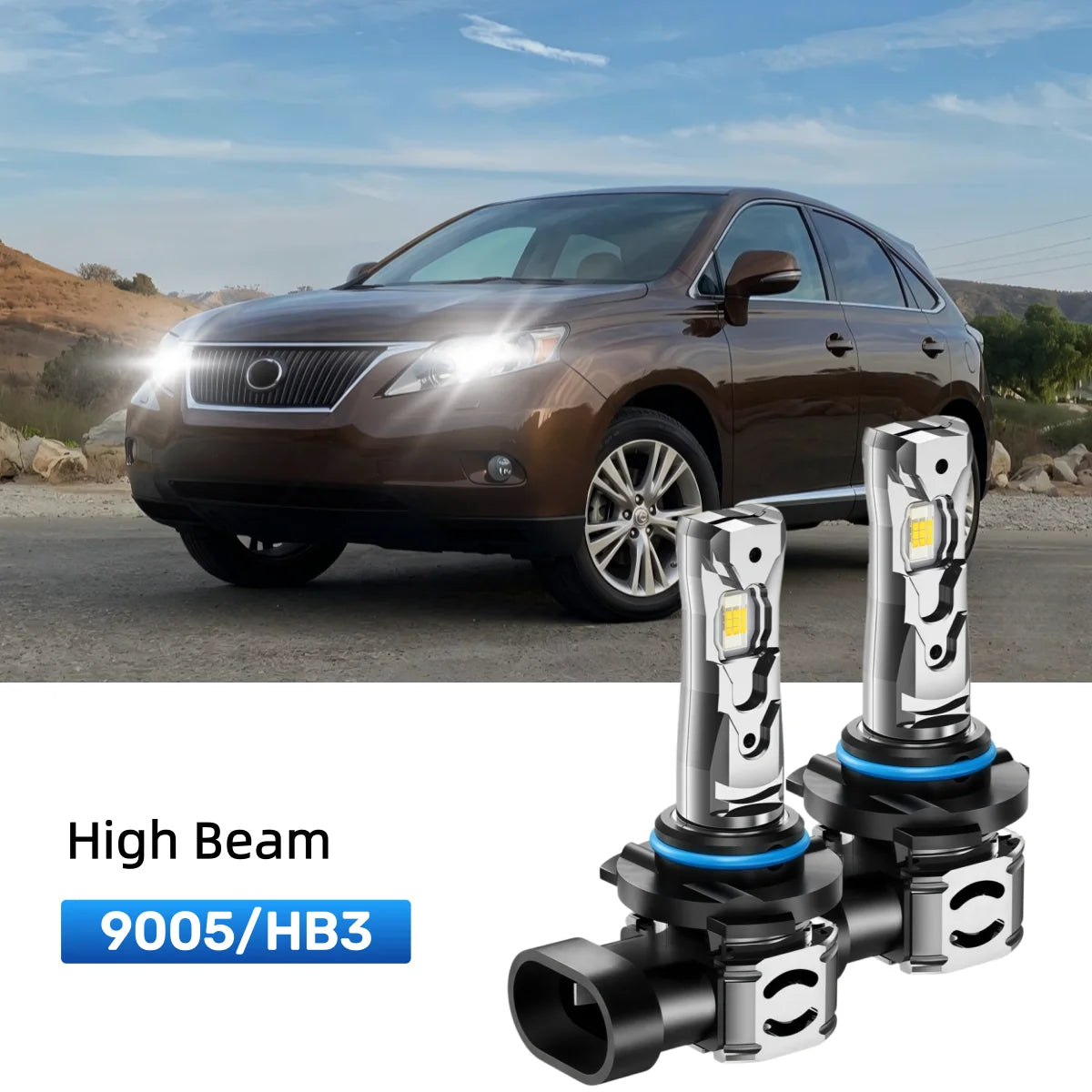 Best 9005 LED high beam bulbs replacement for 2007-2009 Lexus RX 350