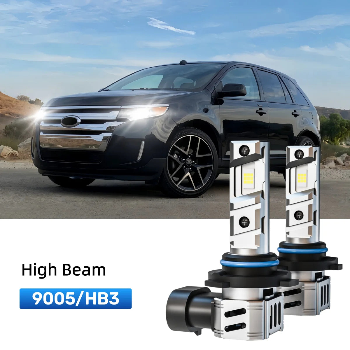 Best 9005 LED high beam bulbs replacement for 2007-2010 Ford Edge