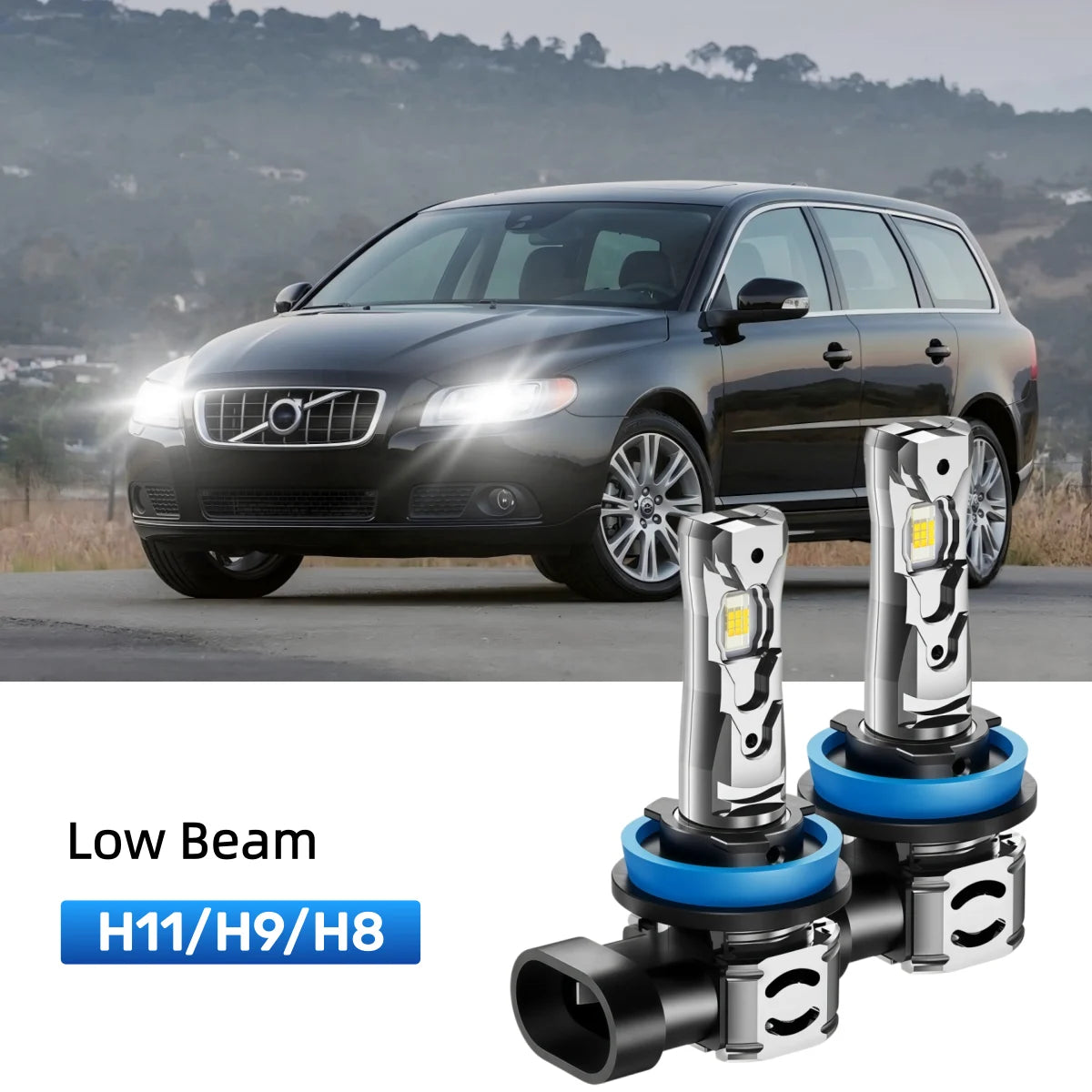 Best H11 LED low beam bulbs replacement for 2007-2010 Volvo V70