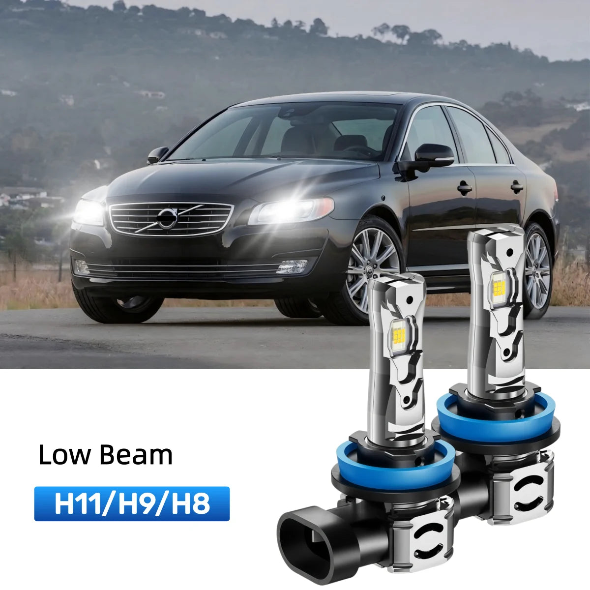 Best H11 LED low beam bulbs replacement for 2007-2013 Volvo S80
