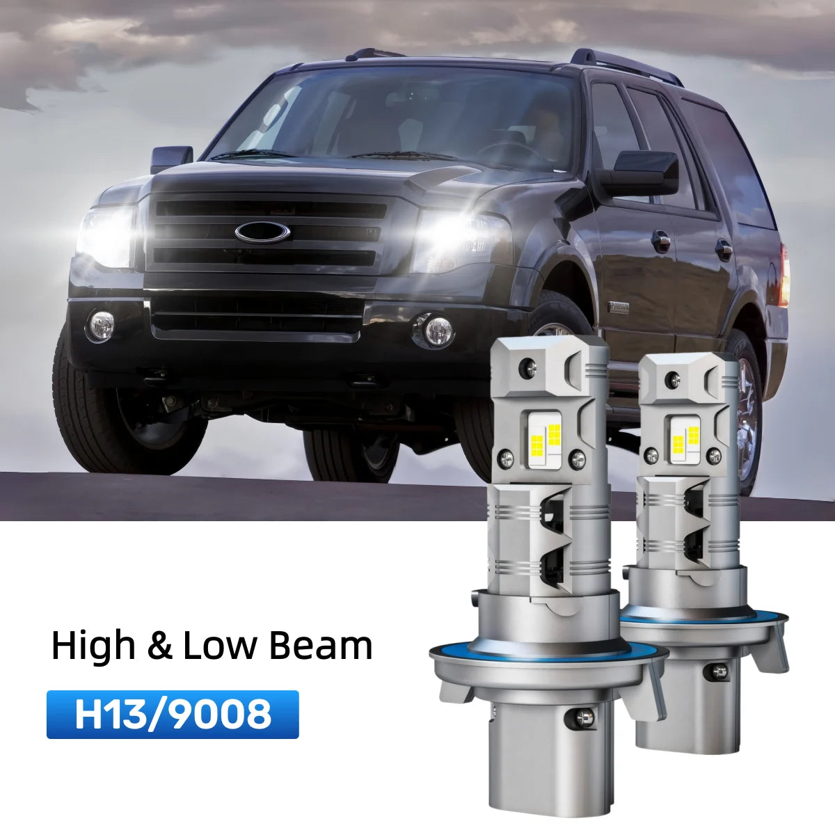 Best H13 LED headlight bulbs replacement for 2007-2014 Ford Expedition
