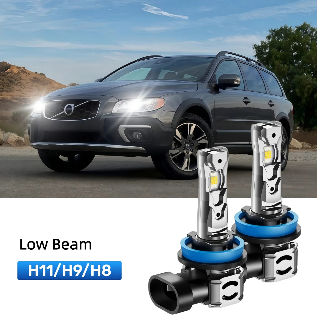 Best H11 LED low beam bulbs replacement for 2007-2016 Volvo XC70