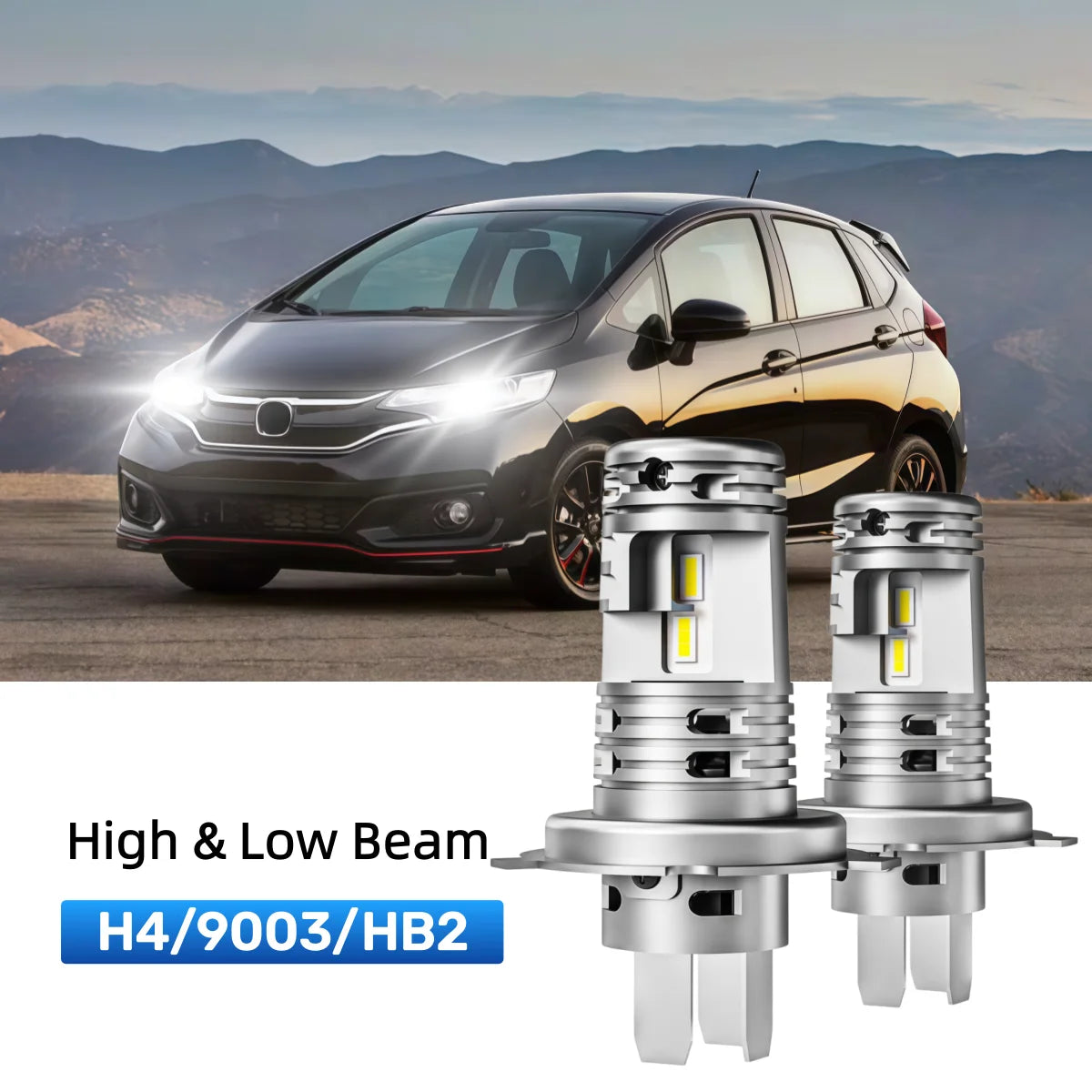 Best H4 LED headlight bulbs replacement for 2007-2020 Honda Fit