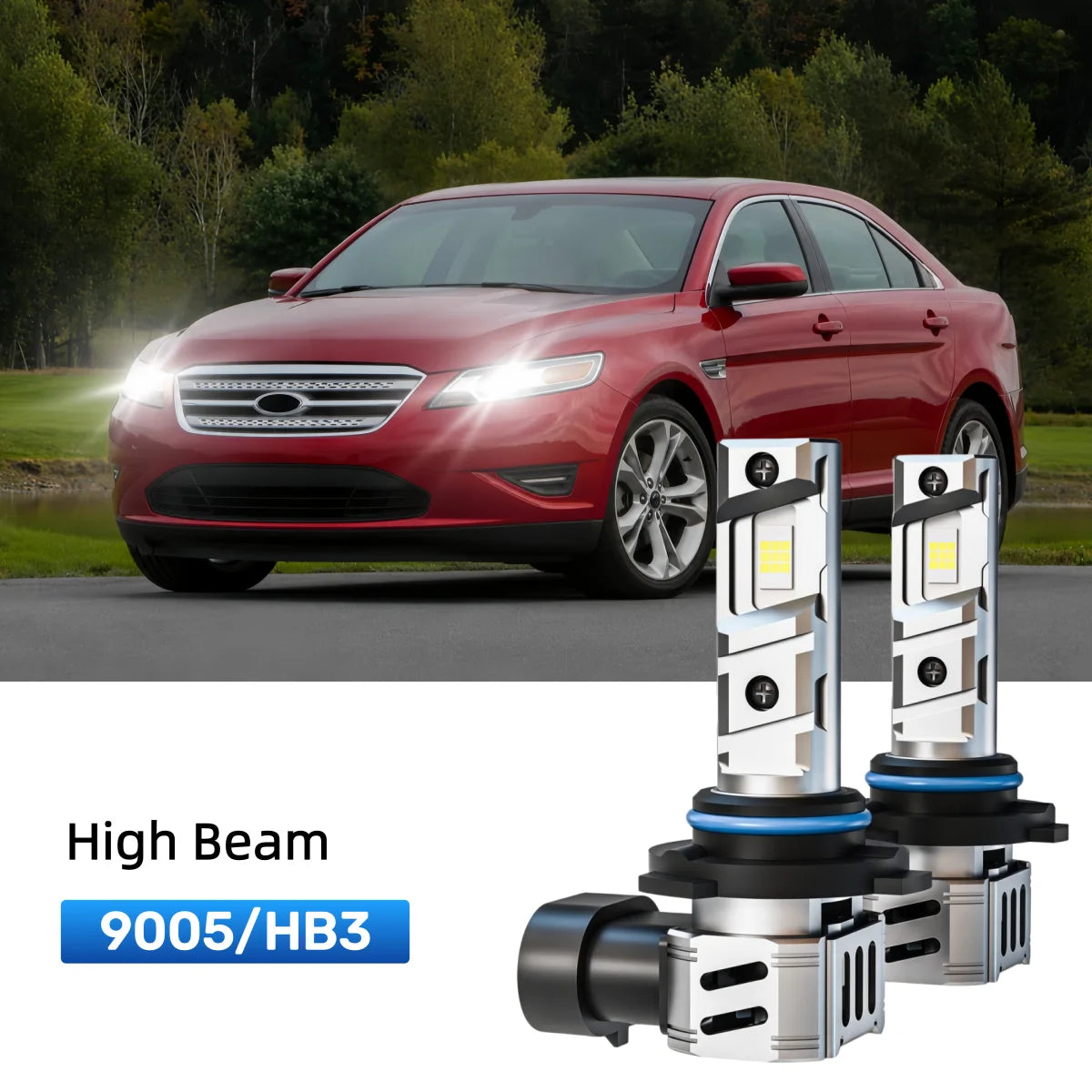 Best 9005 LED high beam bulbs replacement for 2008-2009 Ford Taurus