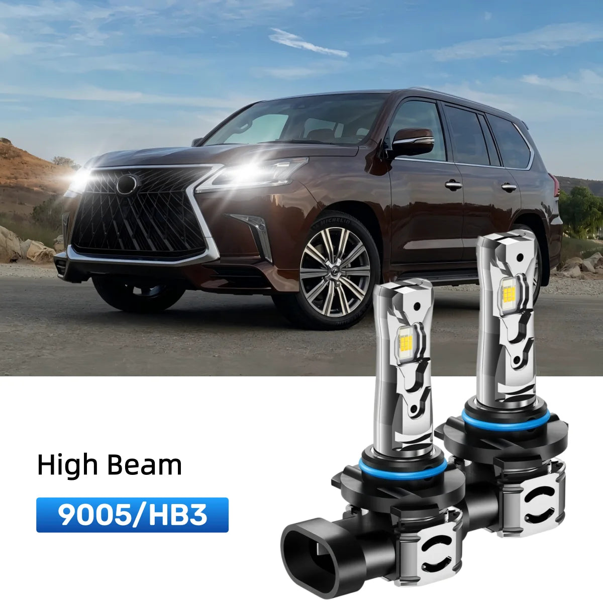 Best 9005 LED high beam bulbs replacement for 2008-2011 Lexus LX 570