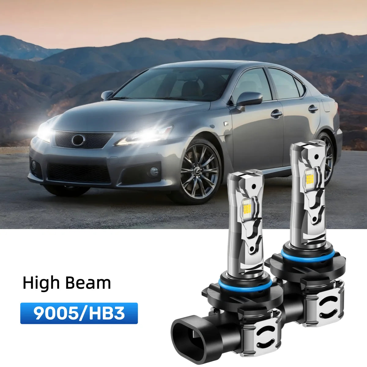 Best 9005 LED high beam bulbs replacement for 2008-2014 Lexus IS F