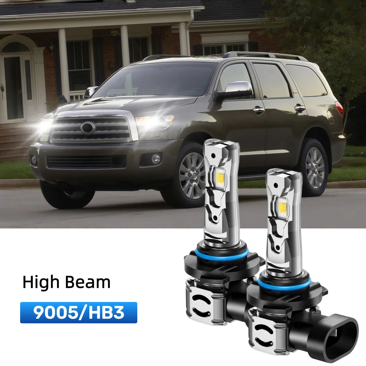 Best 9005 LED high beam bulbs replacement for 2008-2017 Toyota Sequoia