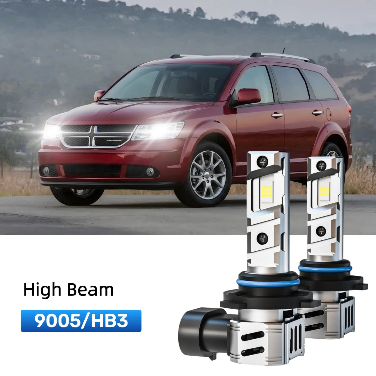 Best 9005 LED high beam bulbs replacement for 2009 Dodge Journey