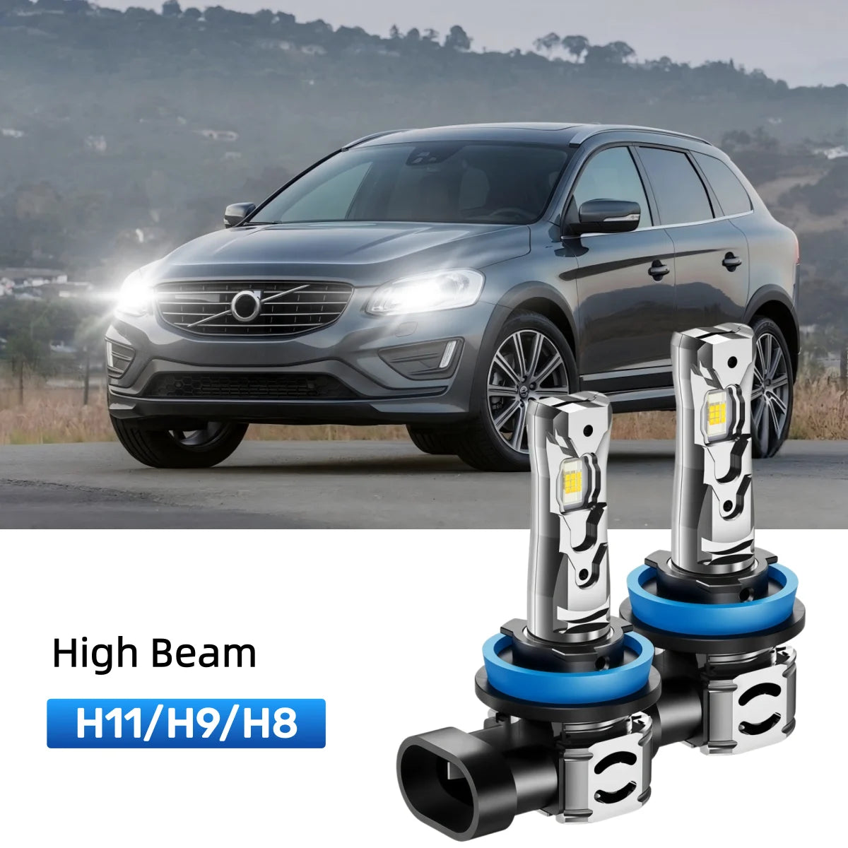 Fit for 2010-2013 Volvo XC60 H11 LED Headlight Bulbs Upgrade | Brighter and Safer