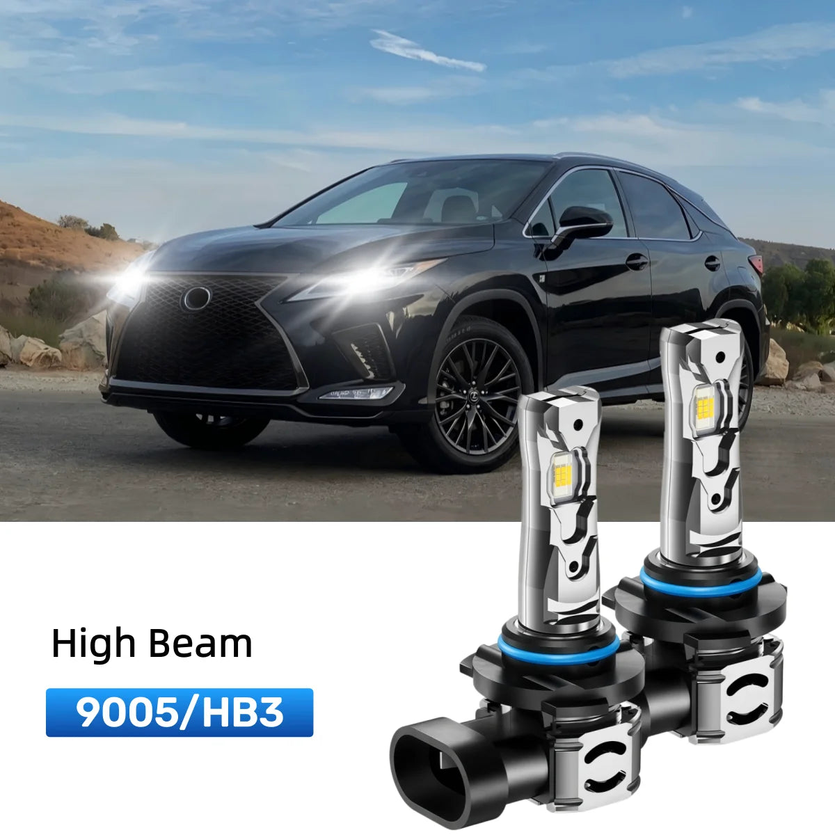 Best 9005 LED high beam bulbs replacement for 2010-2015 Lexus RX 350