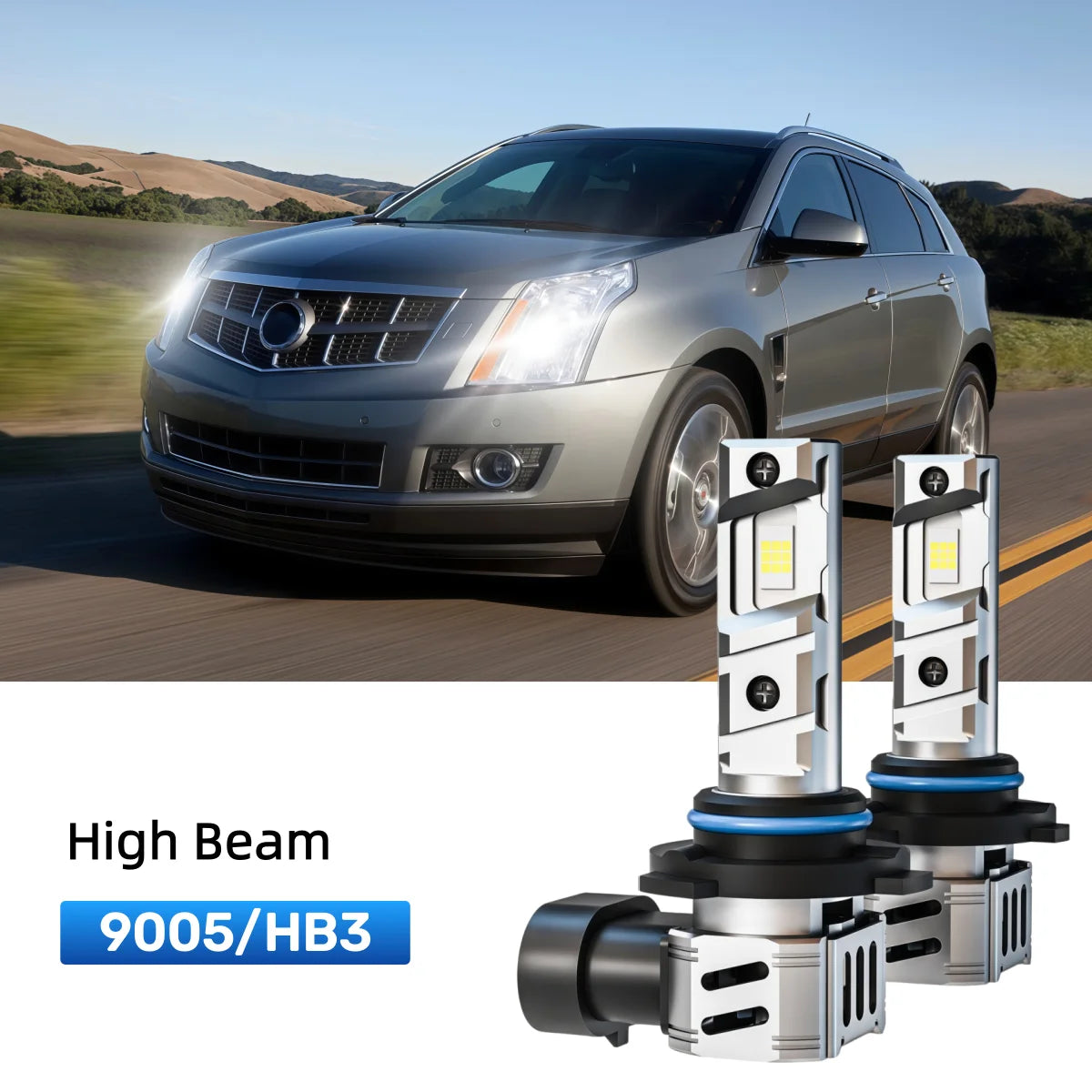 Best 9005 LED high beam bulbs replacement for 2010-2016 Cadillac SRX