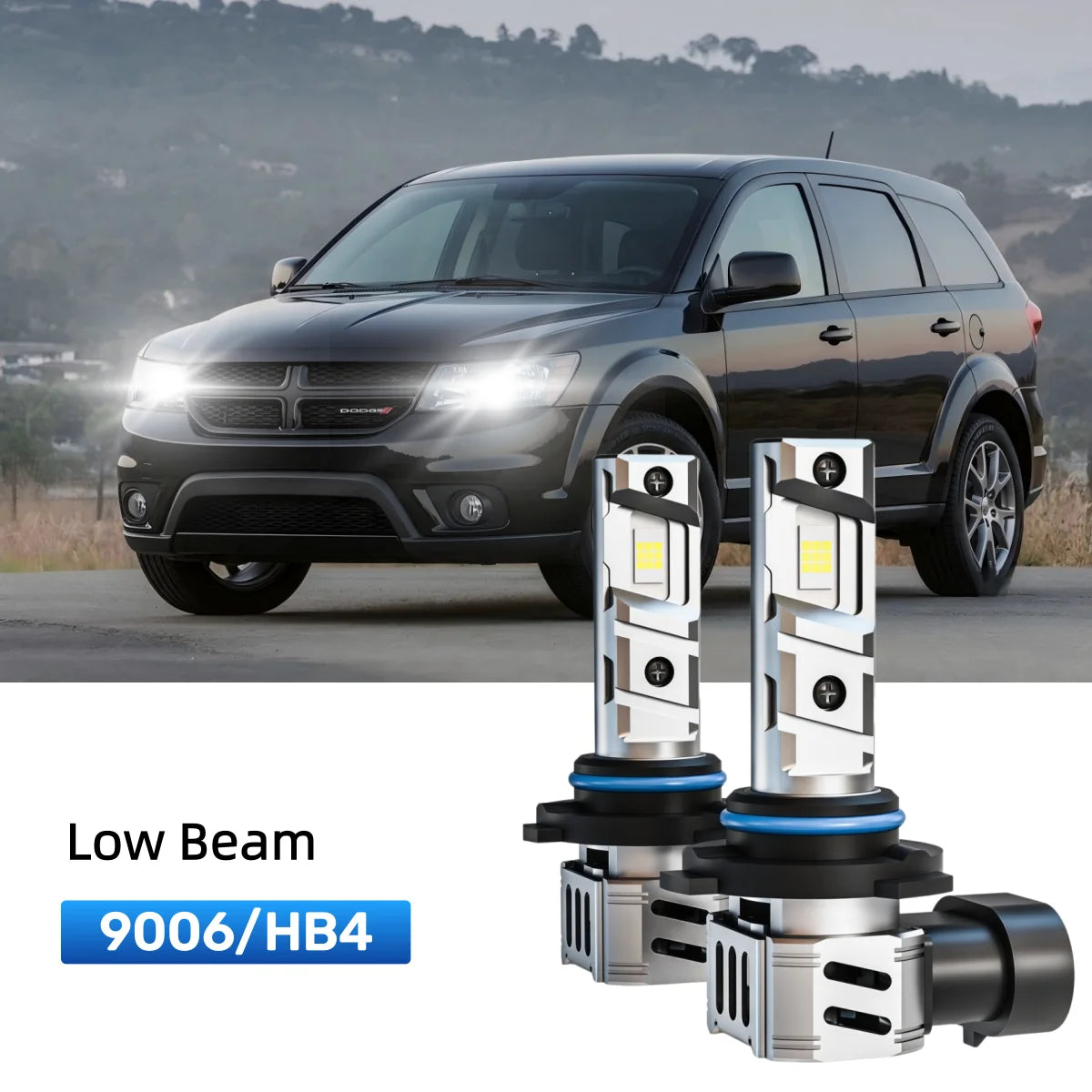 Best 9006 LED low beam bulbs replacement for 2010-2020 Dodge Journey