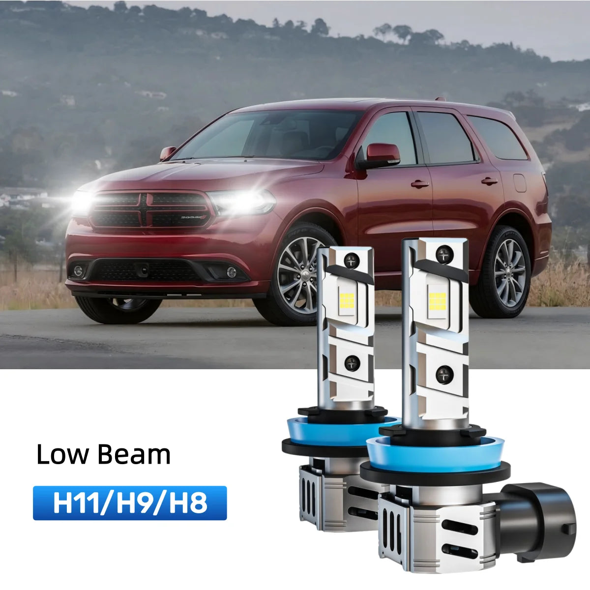 Best H11 LED low beam bulbs replacement for 2011-2013 Dodge Durango