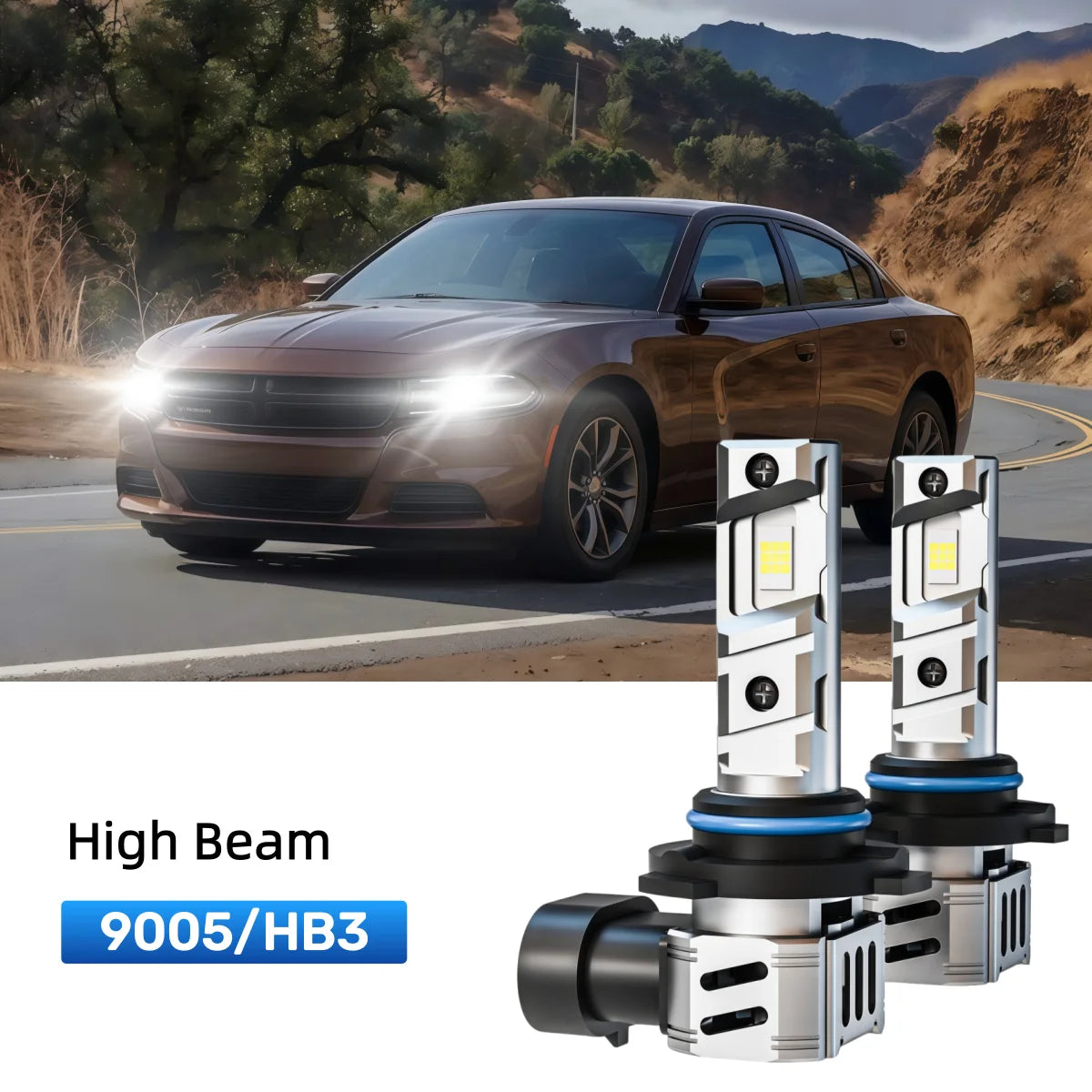 Best 9005 LED high beam bulbs replacement for 2011-2014 Dodge Charger