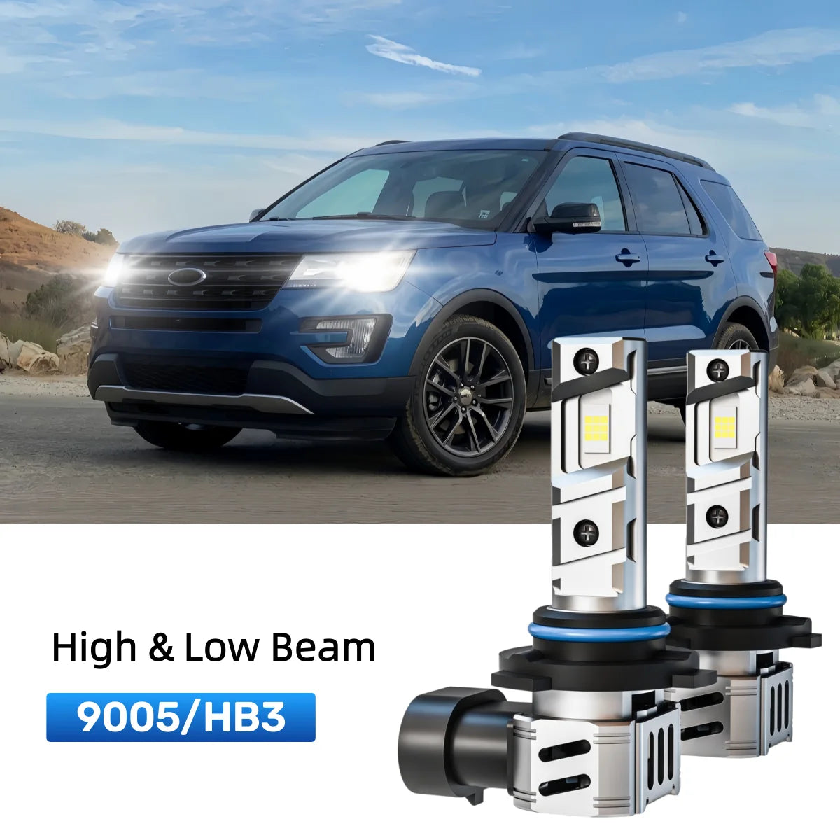 Best 9005 LED headlight bulbs replacement for 2011-2015 Ford Explorer