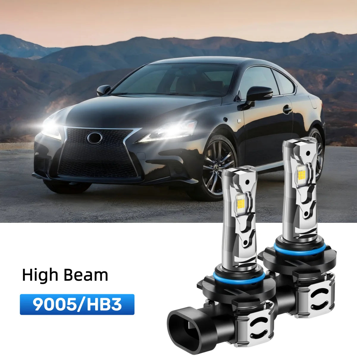 Best 9005 LED high beam bulbs replacement for 2012-2013 Lexus IS 350