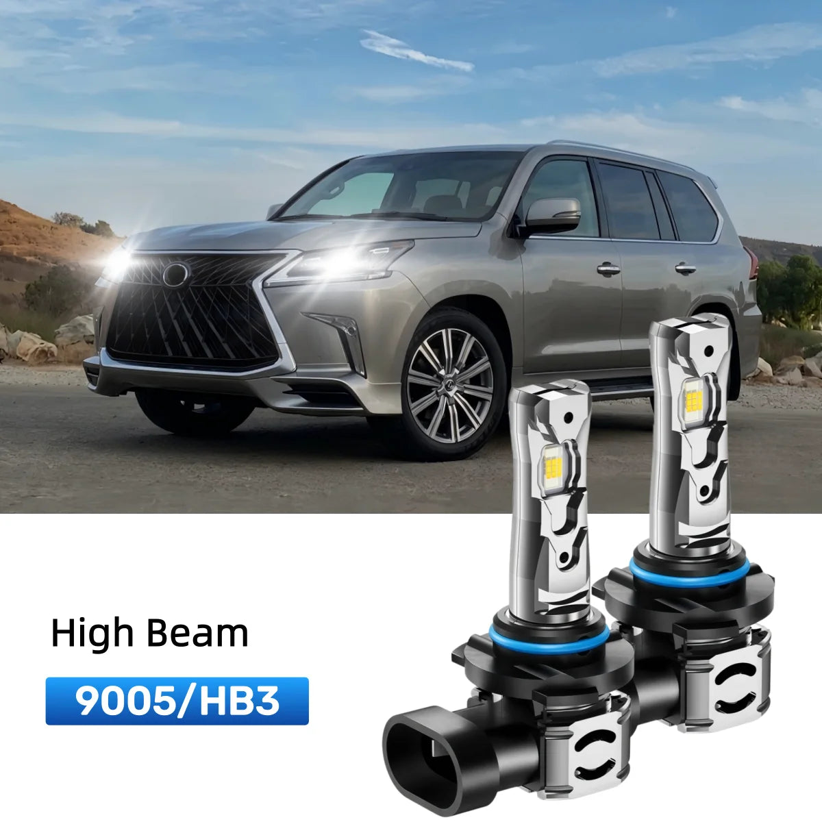 Best 9005 LED high beam bulbs replacement for 2013-2015 Lexus LX 570