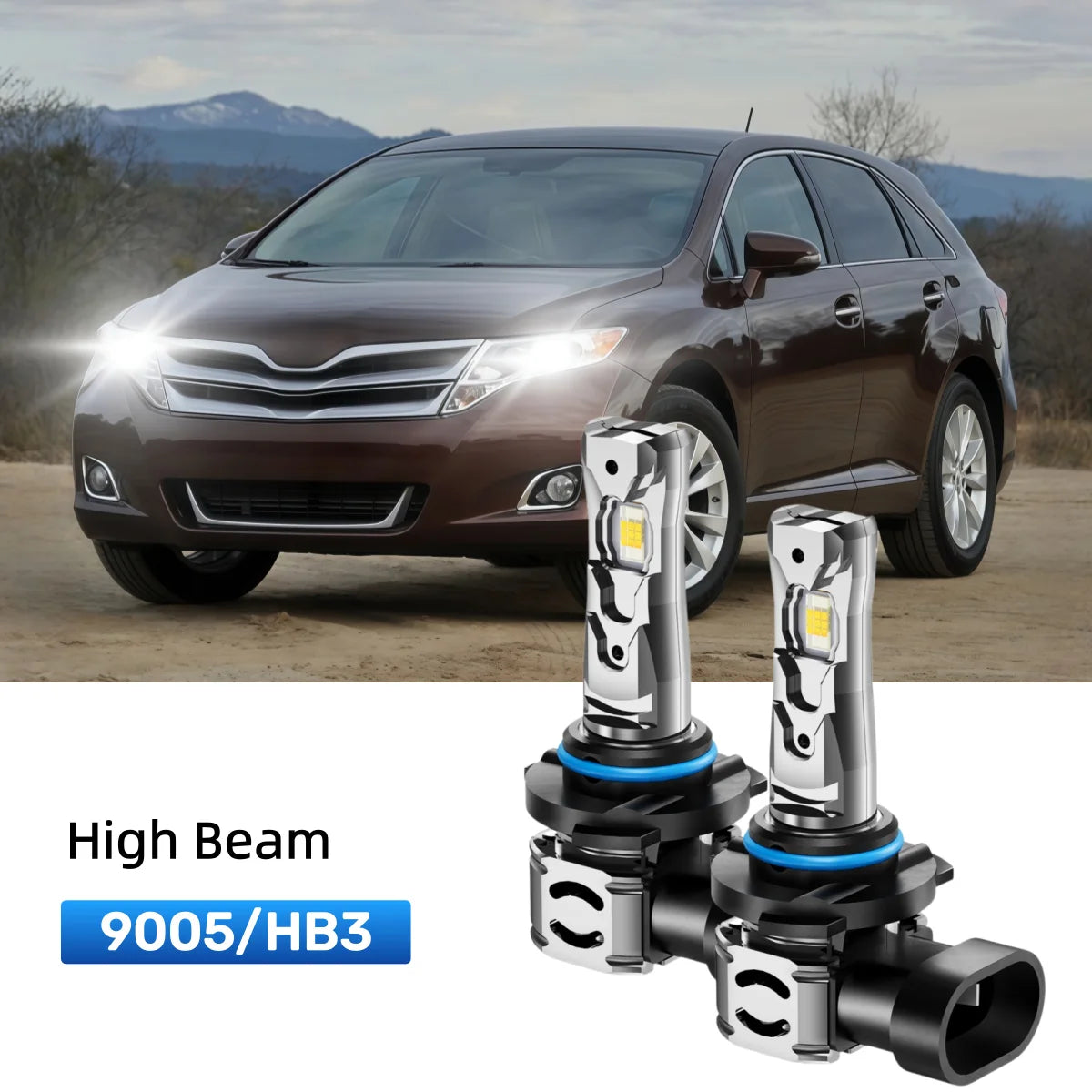 Best 9005 LED high beam bulbs replacement for 2013-2015 Toyota Venza