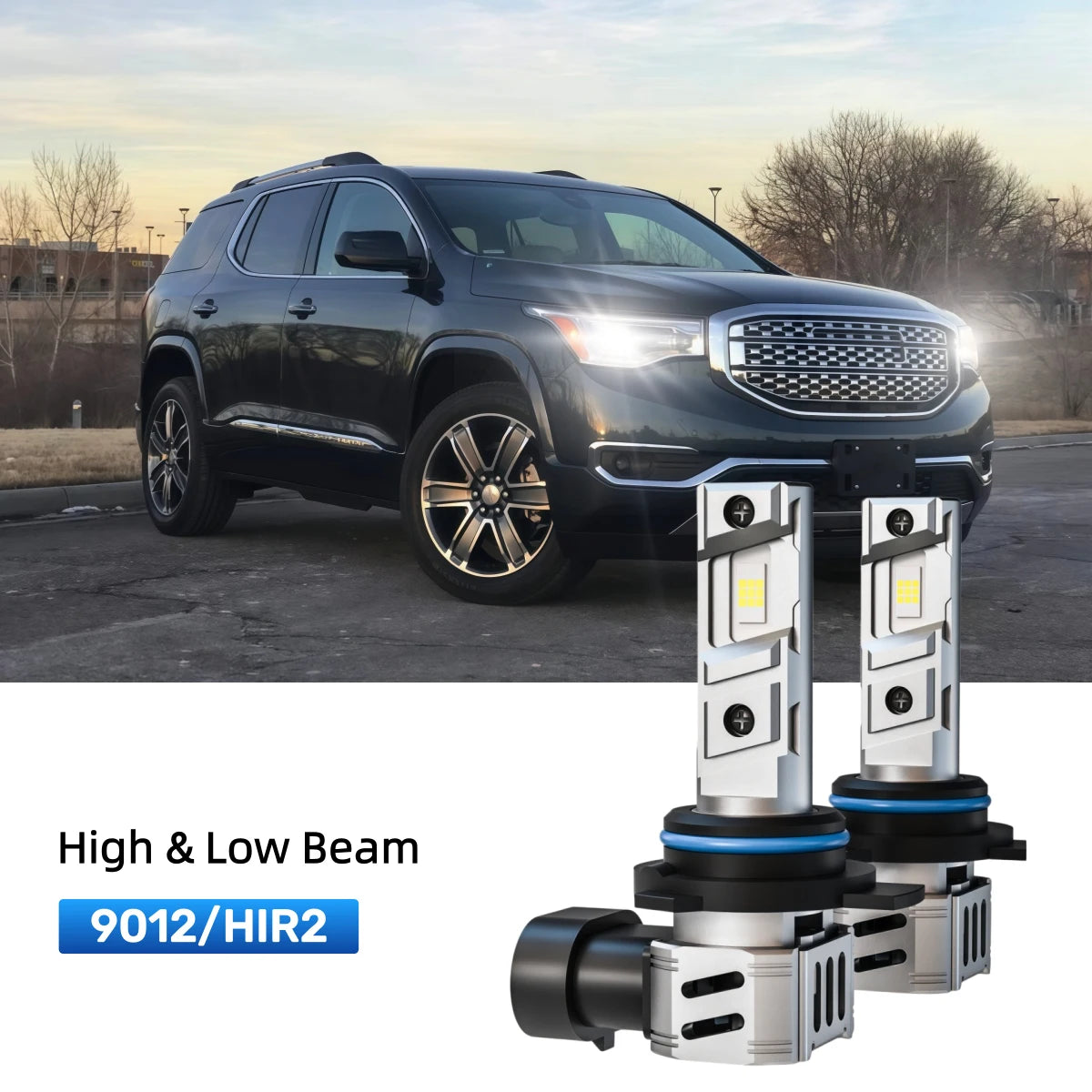 Best 9012 LED headlight bulbs replacement for 2013-2019 GMC Acadia