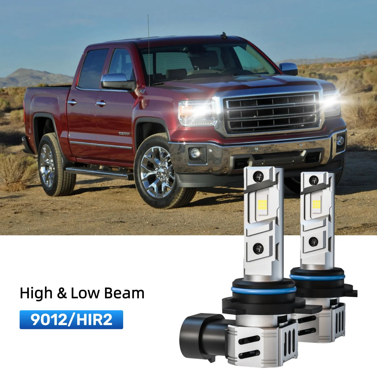 Best 9012 LED headlight bulbs replacement for 2014-2015 GMC Sierra 1500