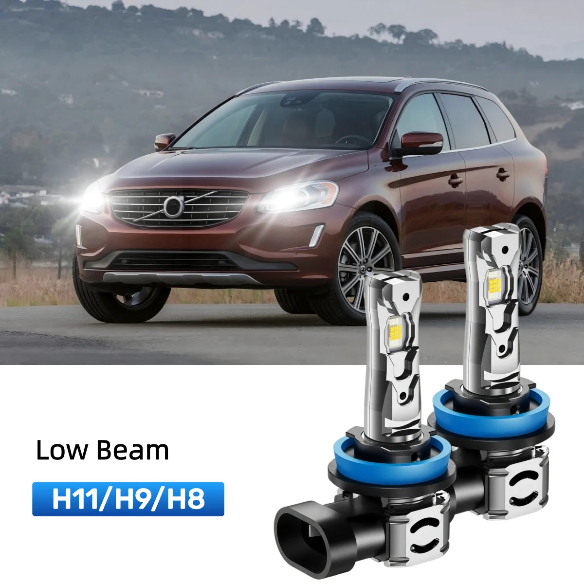 Best H11 LED low beam bulbs replacement for 2014-2017 Volvo XC60