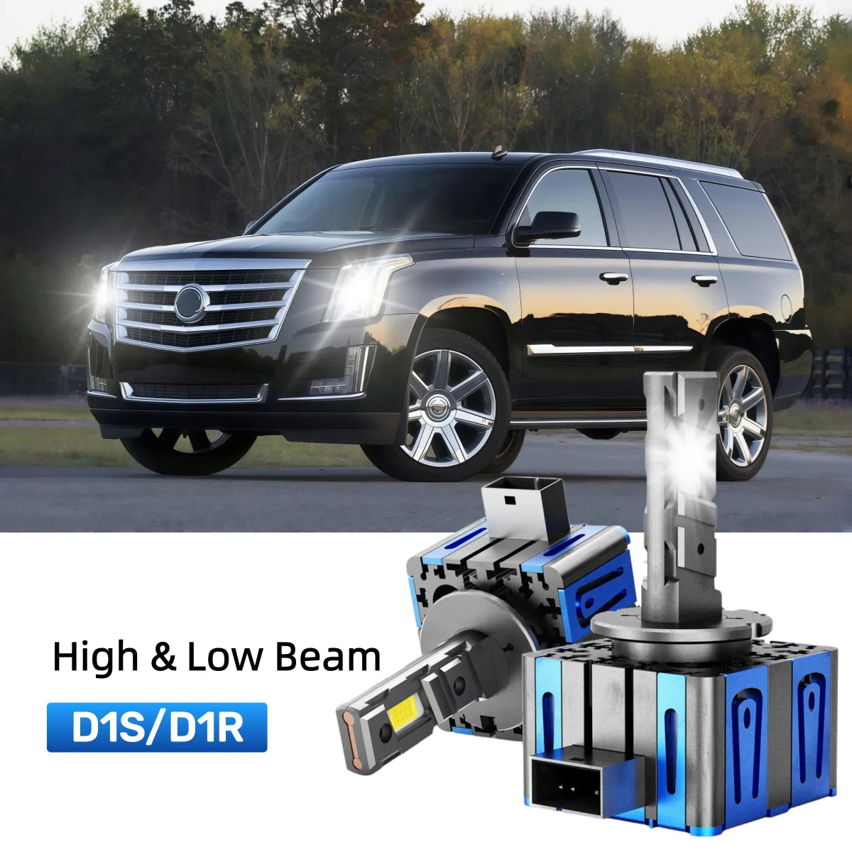 Best D1S LED headlight bulbs replacement for 2014 Cadillac Escalade