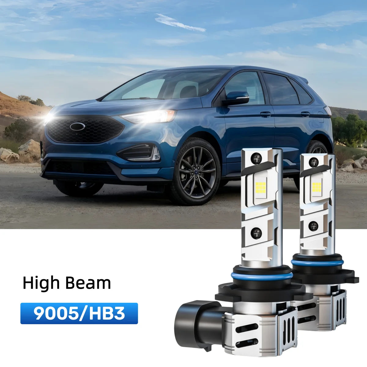 Best 9005 LED high beam bulbs replacement for 2015-2018 Ford Edge