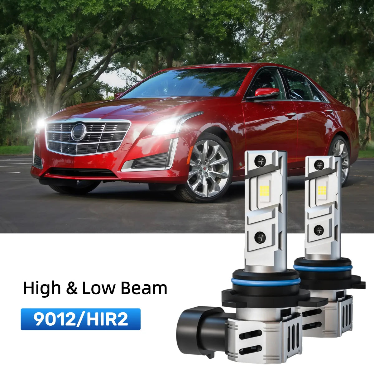 Best 9012 LED headlight bulbs replacement for 2015 Cadillac CTS
