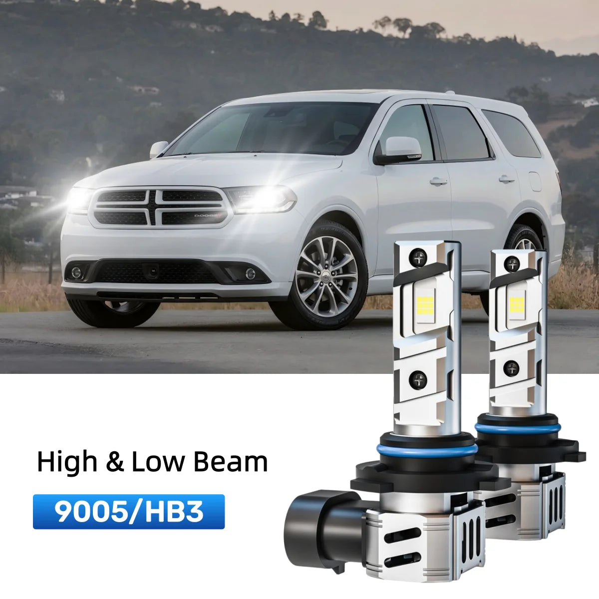 Best 9005 LED headlight bulbs replacement for 2016-2018 Dodge Durango