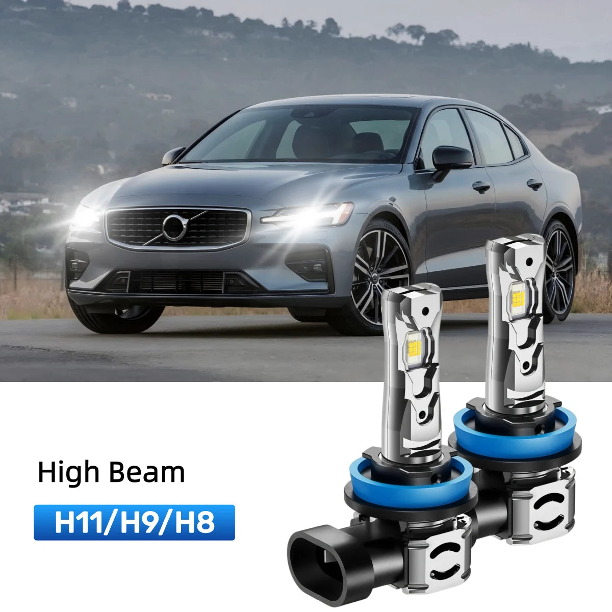 Best H11 LED high beam bulbs replacement for 2016-2018 Volvo S60