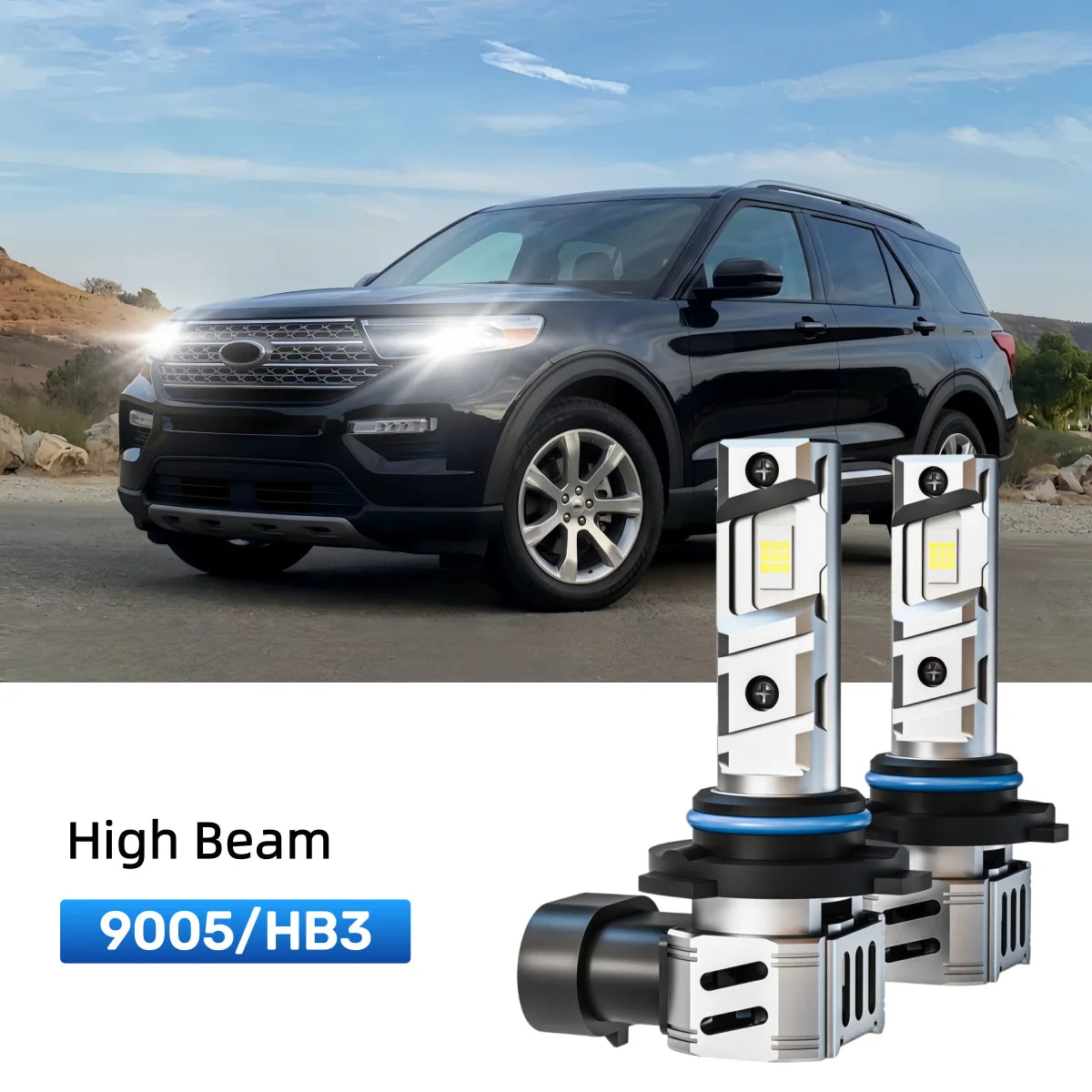 Best 9005 LED high beam bulbs replacement for 2016-2019 Ford Explorer