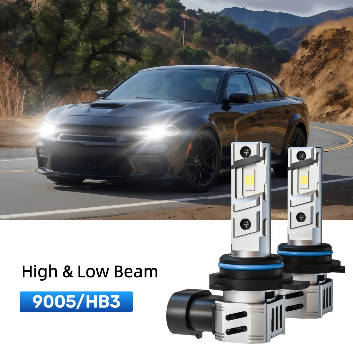 Best 9005 LED headlight bulbs replacement for 2016-2022 Dodge Charger